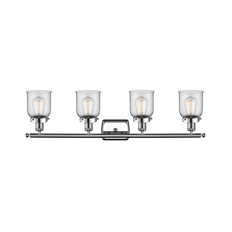 Éclairage pour meuble-lavabo 4 lumières 36 po Ballston Urban Bell, DEL, Clair, Chrome poli
