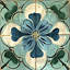 Carreau de mosaïque en vinyle décoratif décoratif en céramique d'inspiration espagnole 6 po x 6 po
