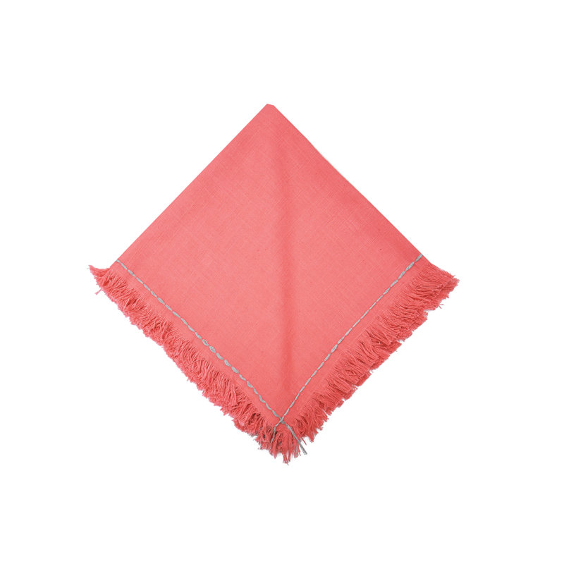 Ainura Cotton Solid Colour Square Napkin, Pink