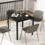 Glass Top Metal Base Dining Table
