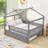 Wooden House Bed With Safety Guardrails And Twin Trundle-1324282052-1324282056