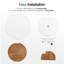 Modern Round Nesting Coffee Table with Diamond-Cut Edges Glass Top-984919677