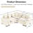 Oversized Cloud Modular Sectional Couch, 3 - Seat Cream Convertible With Deep Seat, Extra-wide , 10 Corduroy Throw Pillows, Ergonomic Design For A Charming Living Room Colored , Easy Assembly Home