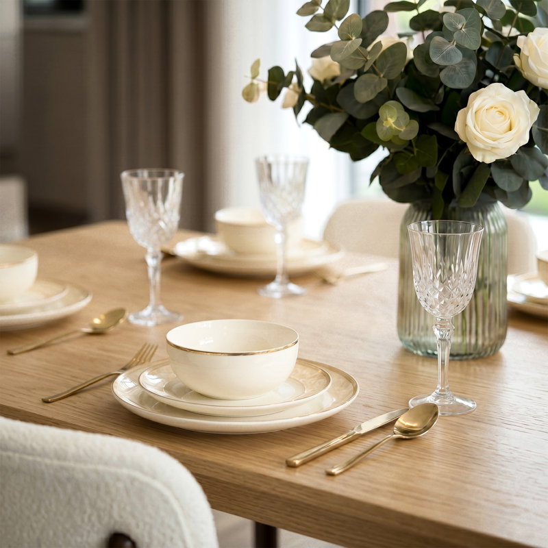 33.5"W×30"H Wood Dining Table Kitchen Table with 4 Legs, 30" H x 79" L x 33.5" W, Natural Wood