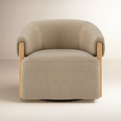 Denice Longfield Upholstered Swivel Accent Chair