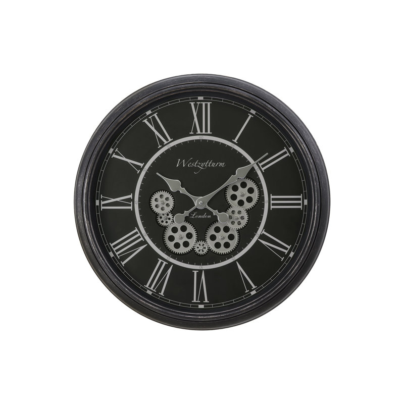 Rond, mécanisme d'engrenage, grande horloge murale
