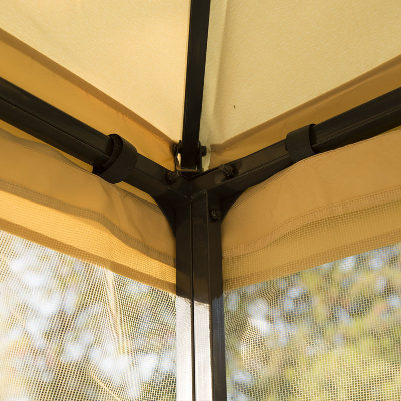 Outdoor 9.5 Ft. W X 9.5 Ft. D Patio Gazebo, Beige