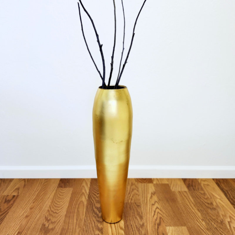 Vase en verre doré doré 28 "Dome