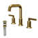Karran 2-Handle Three Hole Widespread Bathroom Faucet with Matching Pop-up Drain