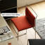 Chaise d'appoint orange à dossier bas (ensemble de 2)-133695643-133695642