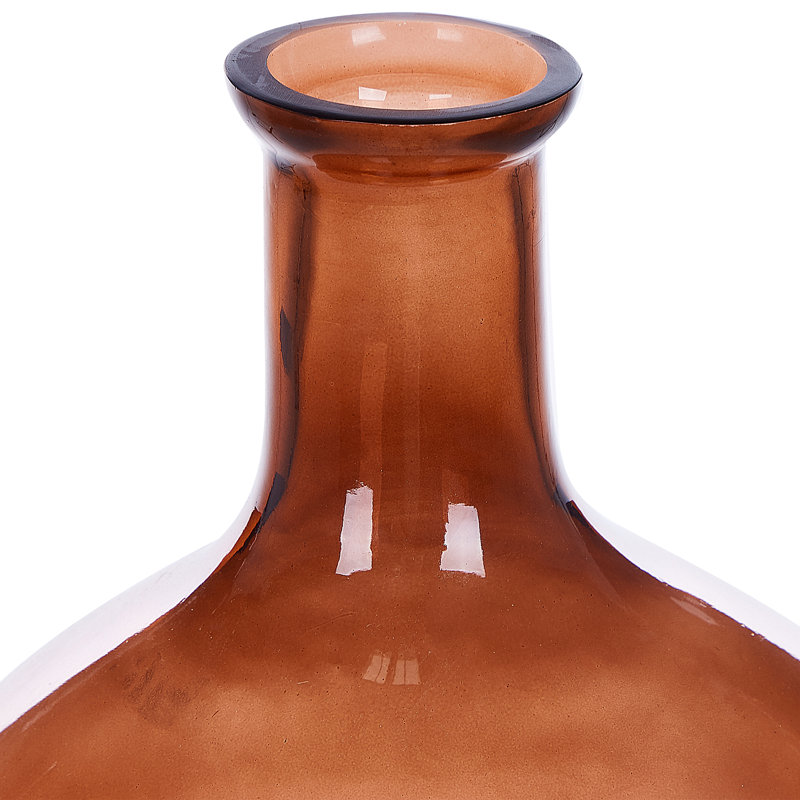 Billerica Handmade Glass Floor Vase, Golden Brown, 51cm H x 27cm W x 27cm D