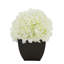 Arrangement d'hortensias en tissu synthétique blanc dans un pot à fleurs-1553681567-1488260805
