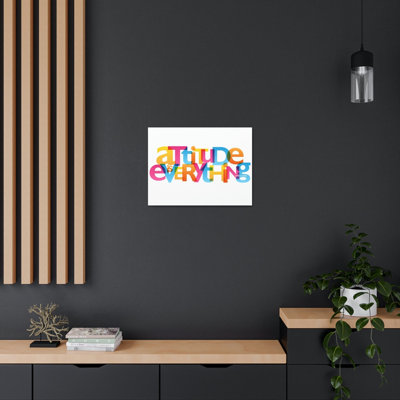 Inspirational Wall Art Attitude Is Everything Motivation Wall Decor