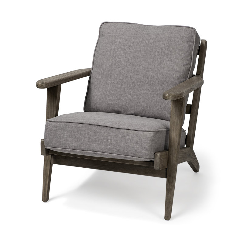  Méridienne en tissu gris et brun, Grey