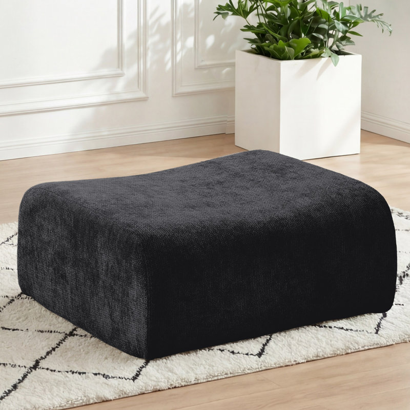 Repose-pieds Chester de 35,4 po Chester, Noir