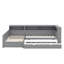 Lit plateforme simple en L en bois avec lit gigogne et tiroir-1607192704