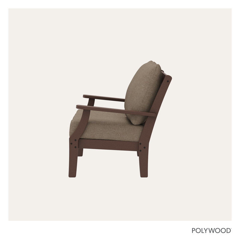 Braxton Deep Seating Loveseat, Mahogany/Spiced Burlap