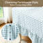 100% Cotton Plaid Tablecloth With Ruffled Edge-126333310-126333312