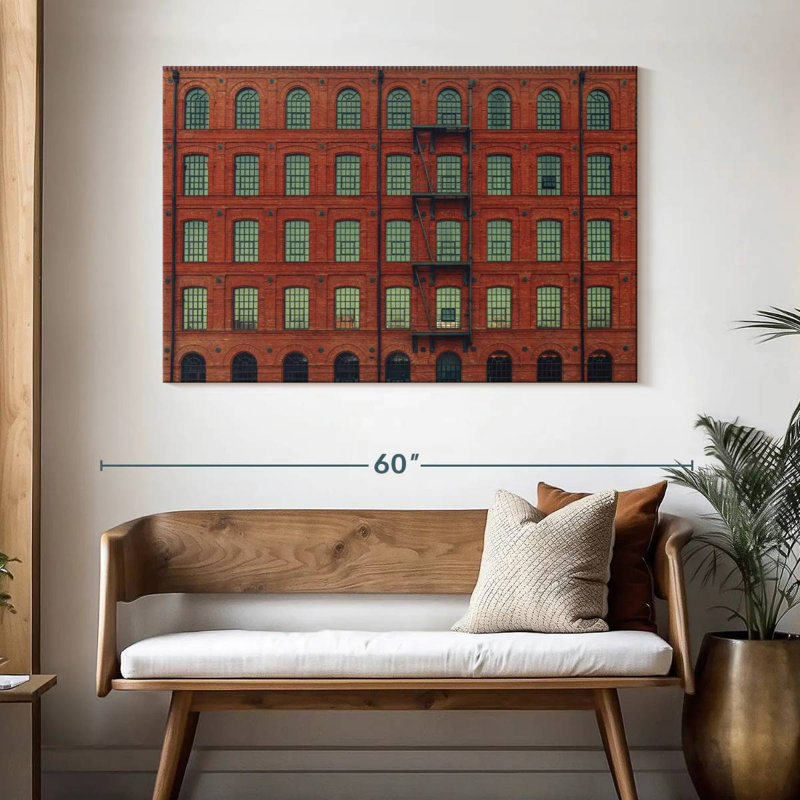 Lilie Red Building, 32" H x 48" W