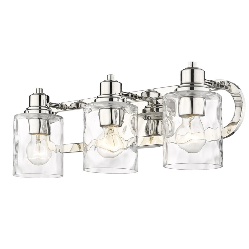 Meuble-lavabo 3 lumières 3 lumières, Nickel poli
