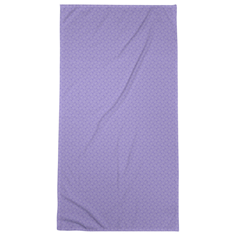 Serviette de bain hexagonale classique en treillis, Mauve clair
