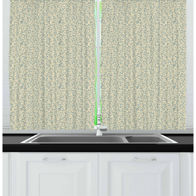 Floral Tailored Kitchen Curtain