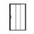 48" W x 70" H 3-Panel Sliding Framed Shower Door - SGCC Tempered Glass & Matte Black Frame-124881550