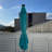 10' Square Lighted Cantilever Swivel Umbrella with Solar Powered LED Swivel and Base-67120586