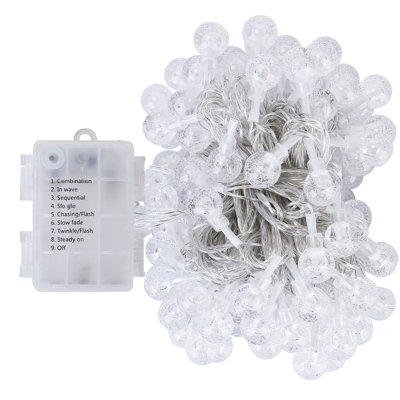 Outdoor 80 - Bulb 7.87'' Plug-in LED Globe String Light