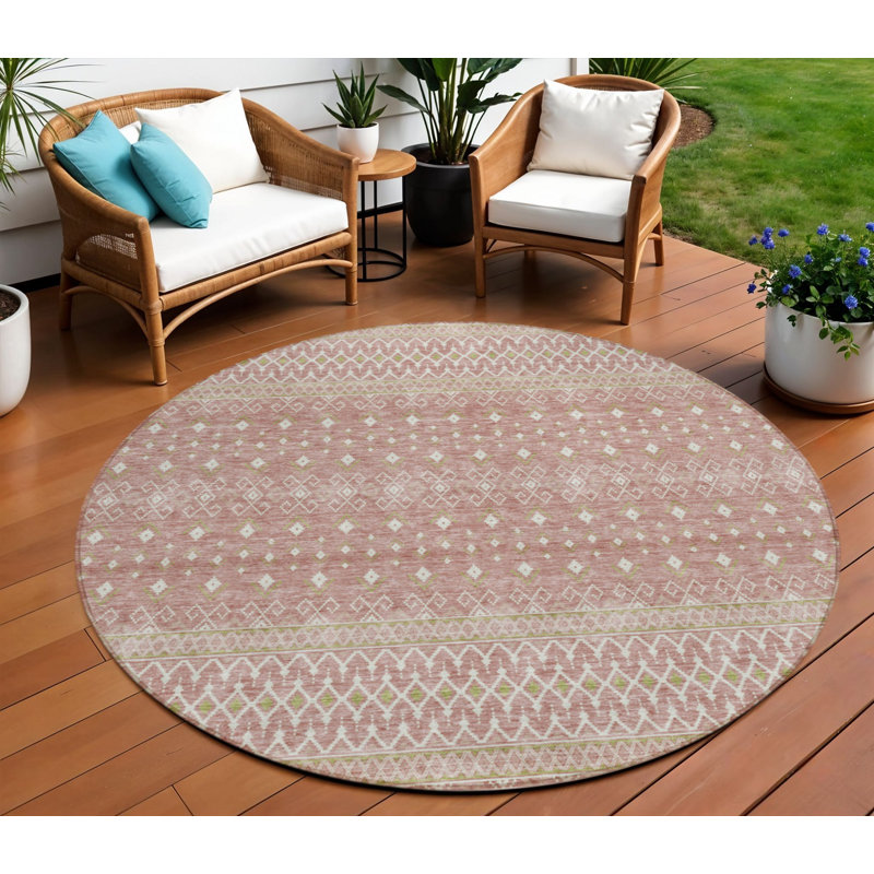 Tapis intérieur lavable rond 8 pi
