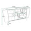 Habitation spacieuse pour chat blanc avec construction stable - bois de sapin artisanal et fer, verre trempé de style moderne avec cadre en fer fonctionnel