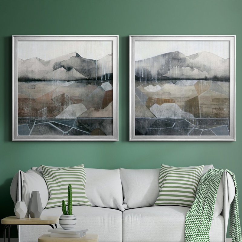 Valley Stormscape I - Valley Stormscape I - Ensemble de 2 cadres photo, H 26,5 po x l 53 po x P 1,5 po, Pas de tapis