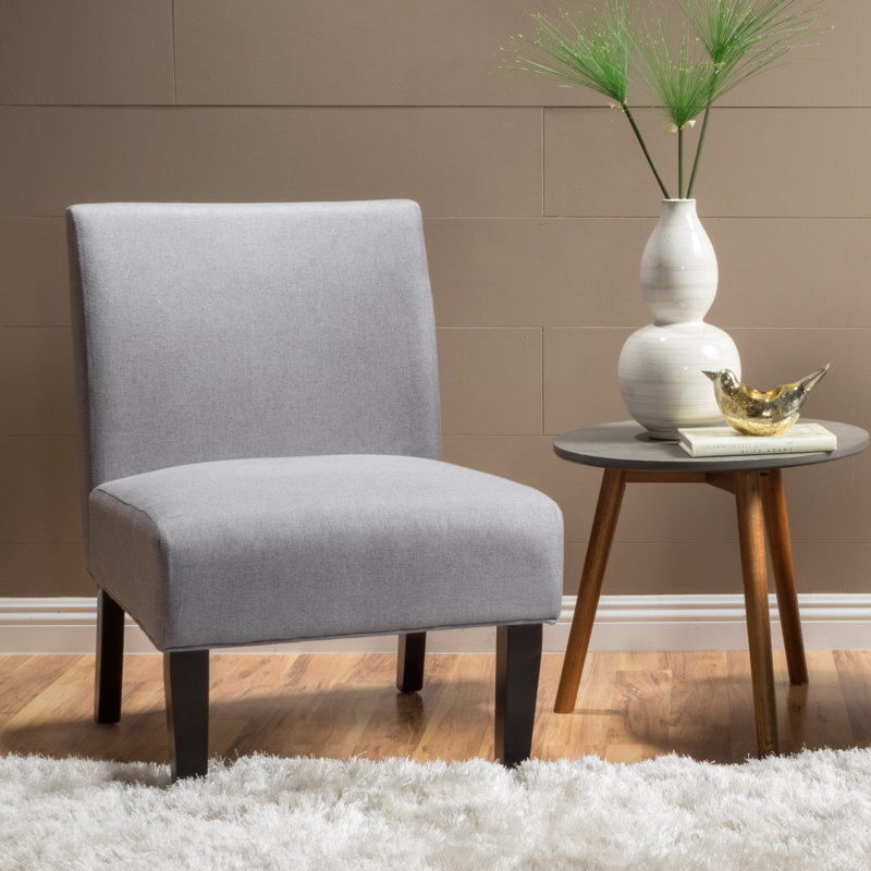 Chaise d'appoint moderne pour le salon, Gris clair / gris