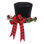 Décoration de sapin de Noël noire, étoile de Noël, chapeau de Noël étoile rouge, motif de sapin de Noël, décoration de sapin de Noël rustique