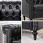 Upholstered Sofa  Button Tufted, PU Chesterfield Accent Chair For Living Room Apartment, 1 Seat  ,PU Black-1946981613