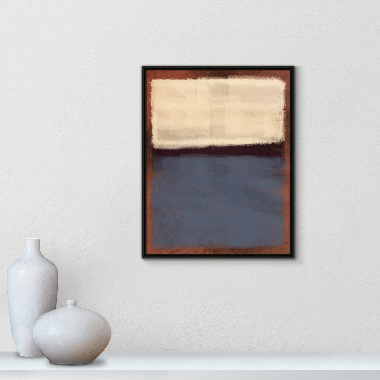 Coronado "Alabaster Burst" Painting, 29.5" H x 23.5" W x 2" D, Espresso Framed