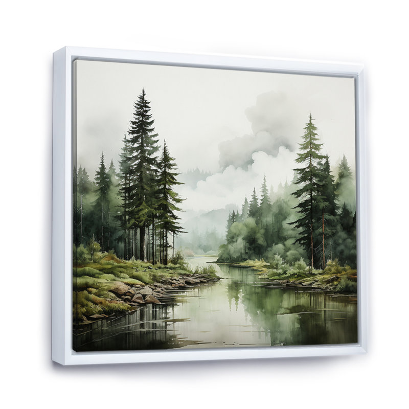 Pin sauvage - impression, H 30 po x l 30 po x P 1 po, Cadre flottant blanc