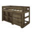 Lit mezzanine simple en bois massif Bettejo-386721030
