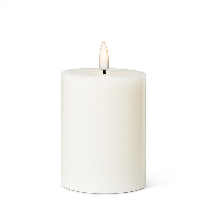 Bougie à DEL sans flamme, Sable, 4 po x 3 po sans flamme