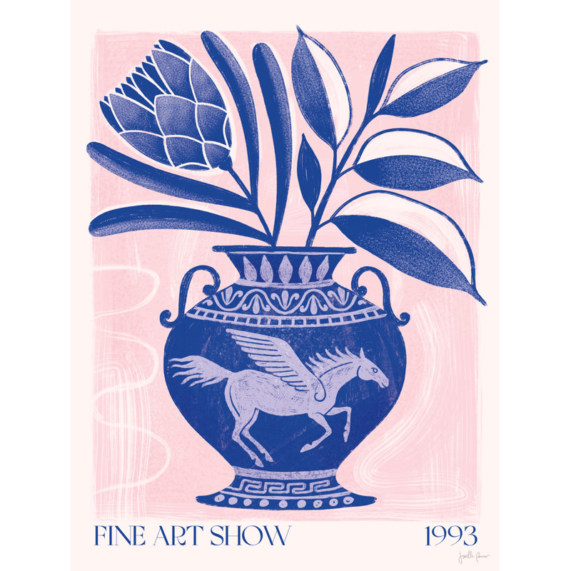 «Fine Art Vase I» par Janelle Penner, H 16 po x l 12 po, Non, Toile encadrée noire