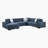 Odesser 4-Piece Chenille Sectional Sofa Sleeper with Chaise-1606937373-1606937372
