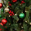 50 boules de Noël en plastique rouge / vert / or