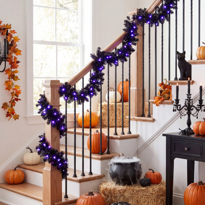 108'' in. Lighted Faux Pine Garland