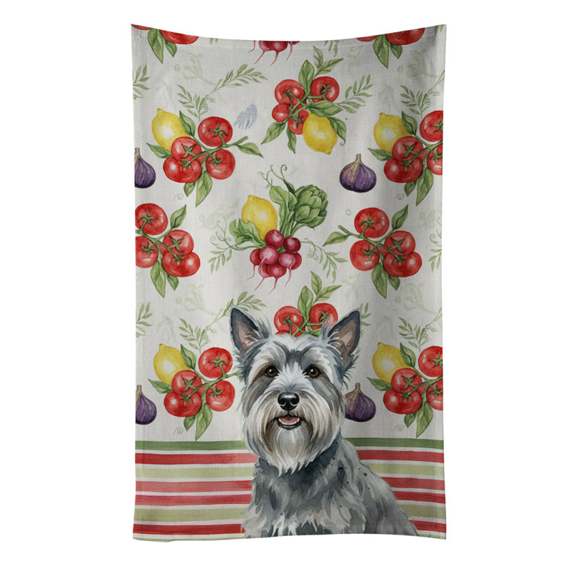 Serviette de cuisine grise Skye Terrier, Grey Skye Terrier