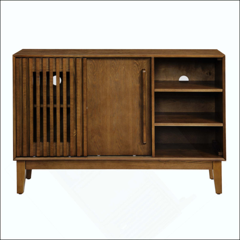 Buffet avec rangement, buffet cannelé de ferme avec 2 portes et pieds en bois massif, meuble télé, meuble de rangement pour la cuisine, la salle à manger, le salon, le vestibule, le couloir