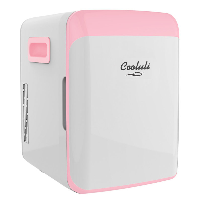 Cooluli 0.35 Cubic Feet Portable Countertop Mini Fridge, Pink