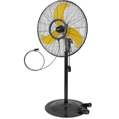 Ventilateur de piédestal à brumisation extérieure 30 pouces avec moteur étanche IP44, 3 vitesses, cordon 9 pi, ventilateur industriel à grande vitesse pour serre