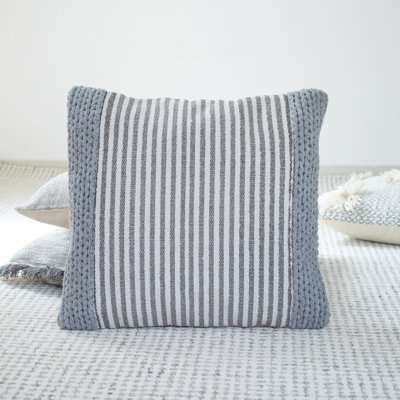 Housse de coussin à rayures