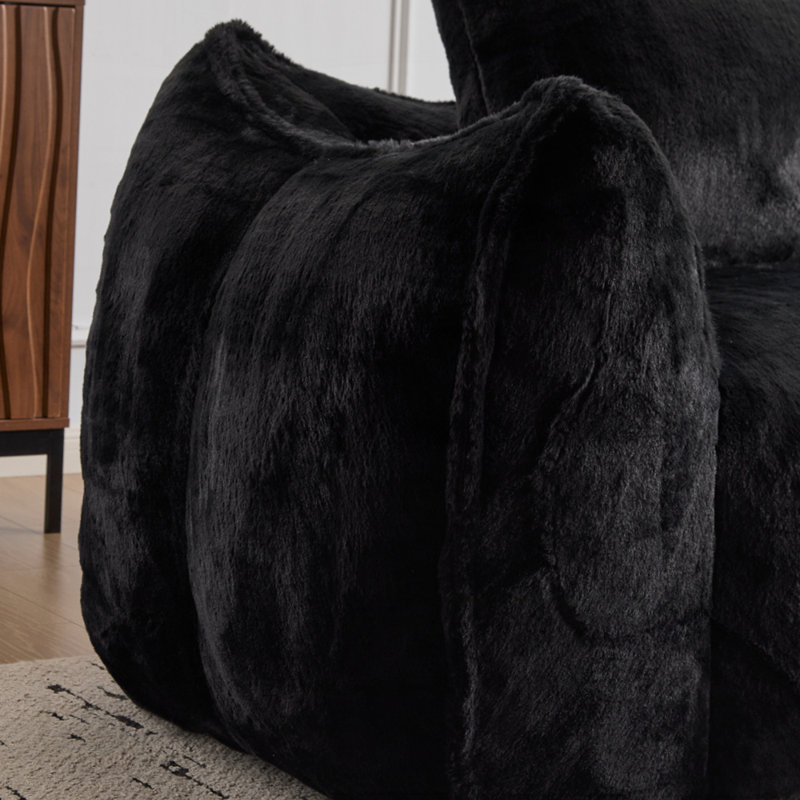 Fauteuil à billes géant pour adultes Fauteuil à billes moelleux ultra doux sans assemblage requis Fauteuil de lecture confortable avec coussins