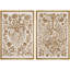 «Mid-Century Yellow Grey», 2 pièces sur toile-99015716-99015717
